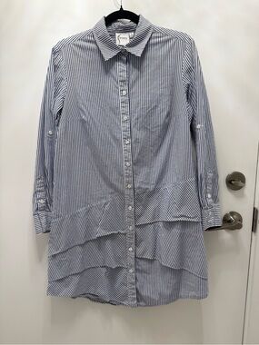Finley Blue/White Striped Cotton Dress